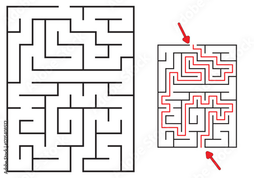Kids riddle maze puzzle labyrinth vector 