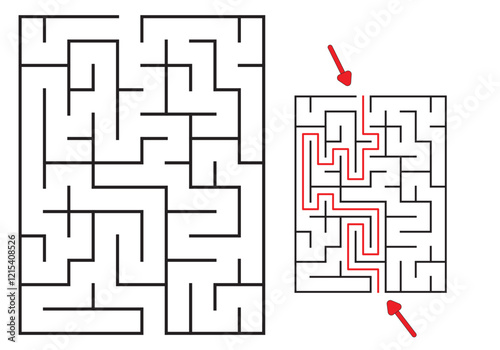 Kids riddle maze puzzle labyrinth vector 