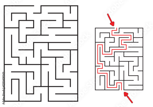 Kids riddle maze puzzle labyrinth vector 