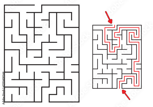 Kids riddle maze puzzle labyrinth vector 