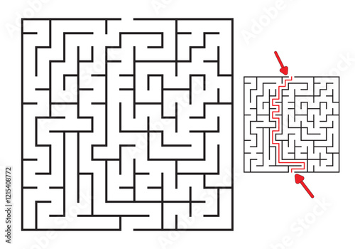 Kids riddle maze puzzle labyrinth vector 