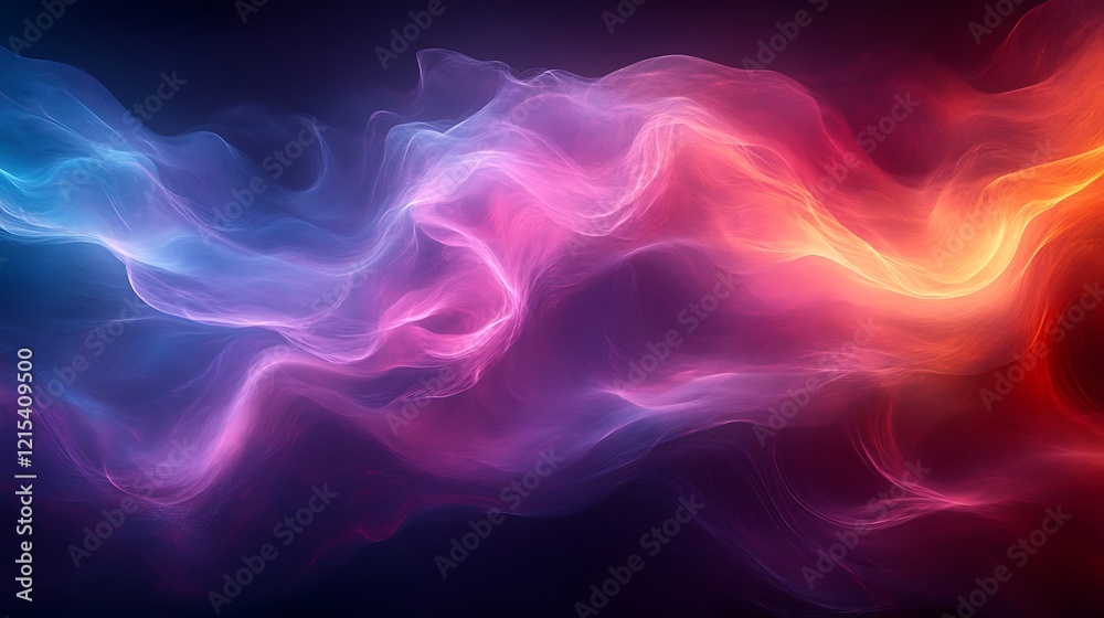 Fototapeta premium Dynamic glowing motion creating vibrant abstract wave visuals picture
