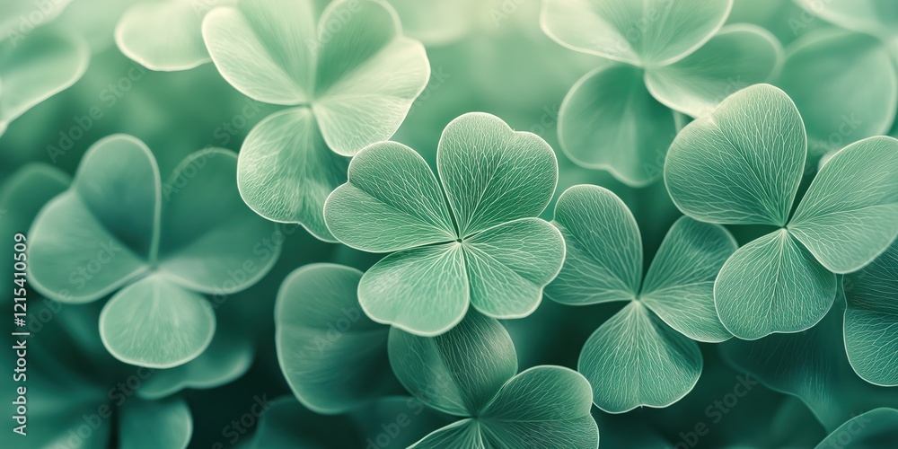 Close up of green clover leaves Close up of green clover leaves