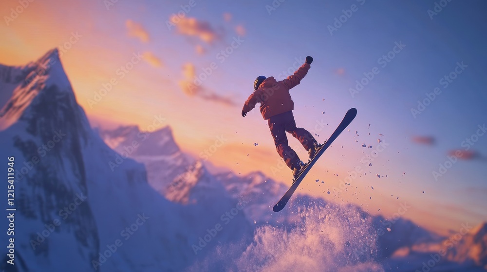 Happy skier skiing in winter. Happy skier skiing in winter.