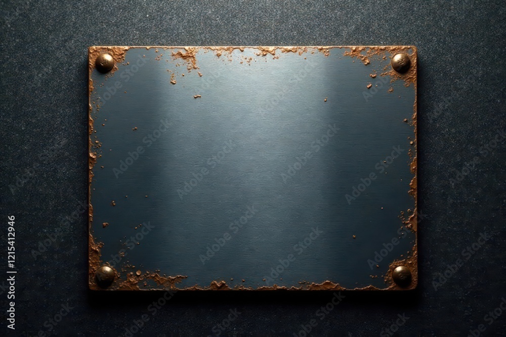 Metal plate with reflective surface on black metallic background, mirror-like finish, industrial style, mirror finish Metal plate with reflective surface on black metallic background, mirror-like finish, industrial style, mirror finish