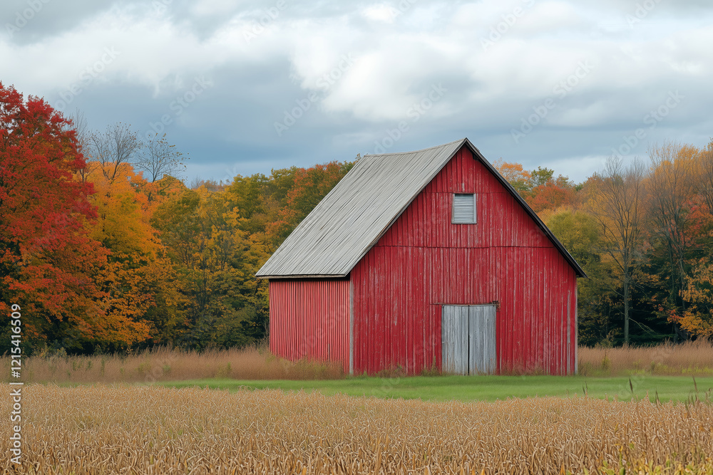 Countryside marvels along a peaceful trail in autumn colors Countryside marvels along a peaceful trail in autumn colors