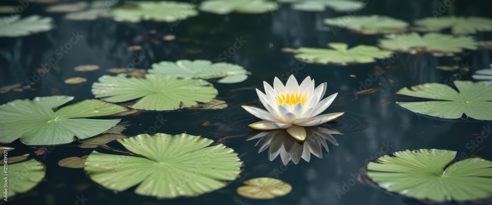 Delicate water lily petal floating in peaceful pond, watercolor painting, watercolor painting, nature, floral, pond, peaceful Delicate water lily petal floating in peaceful pond, watercolor painting, watercolor painting, nature, floral, pond, peaceful