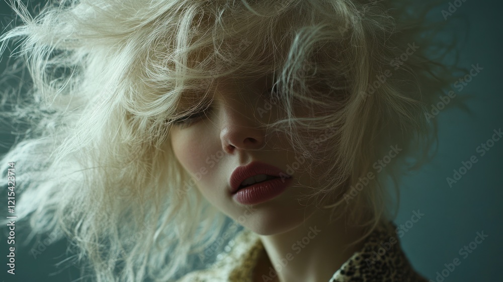 Windblown Blonde Beauty: A Portrait of Serene Elegance Windblown Blonde Beauty: A Portrait of Serene Elegance