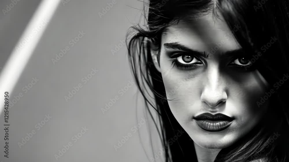 Intense gaze with intriguing reflections: mysterious portrait transformation over time Intense gaze with intriguing reflections: mysterious portrait transformation over time