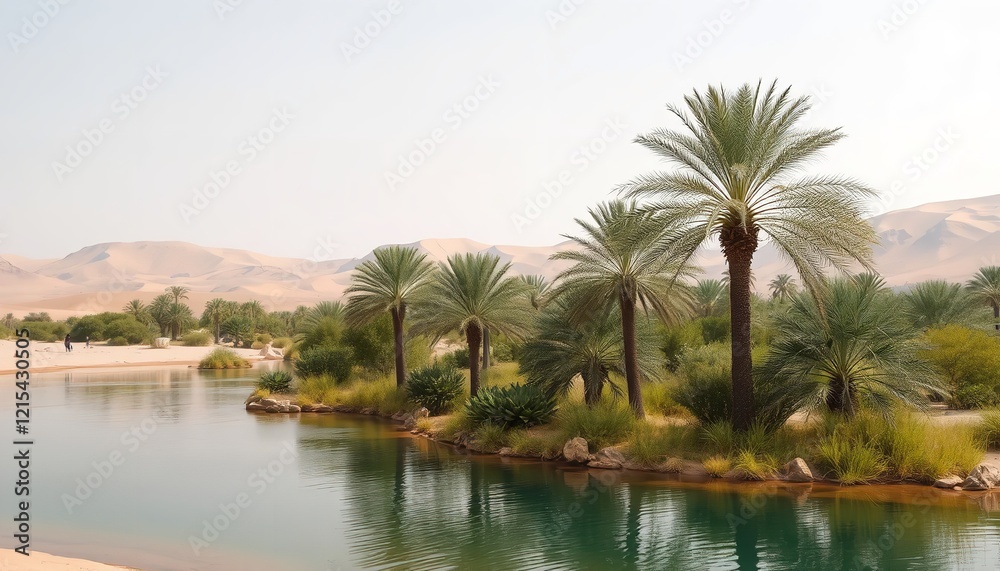 Serene Oasis Palm Trees Desert Landscape Scenic View Tranquil Nature Water Reflection Beautiful Exotic Plants Sunny Day Calm Peaceful Environment Picturesque Summer Serene Oasis Palm Trees Desert Landscape Scenic View Tranquil Nature Water Reflection Beautiful Exotic Plants Sunny Day Calm Peaceful Environment Picturesque Summer