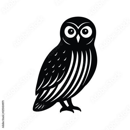 a barred owl on vector illustration