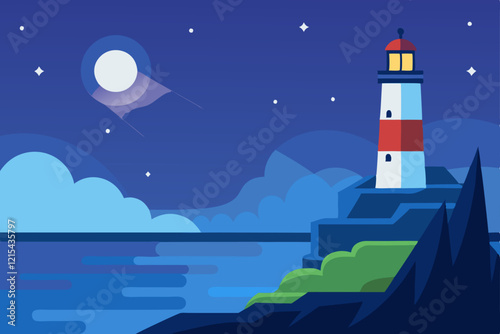 lighthouse in the night