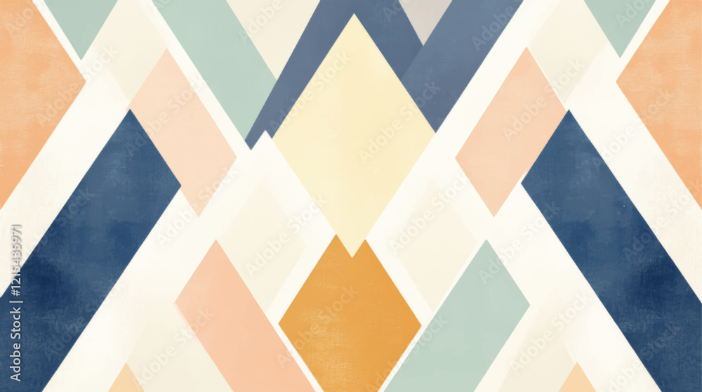 Fototapeta premium Playful Geometric Triangle Pattern with Bright and Stylish Abstract Colorful Design 