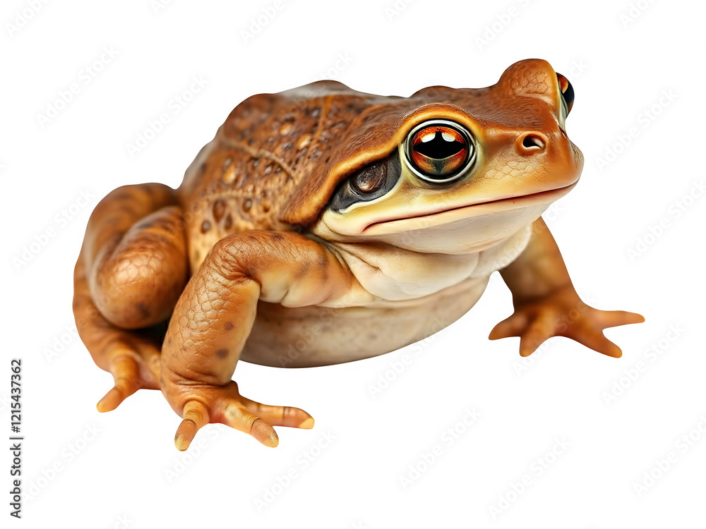 Brown Frog on Black Background Brown Frog on Black Background