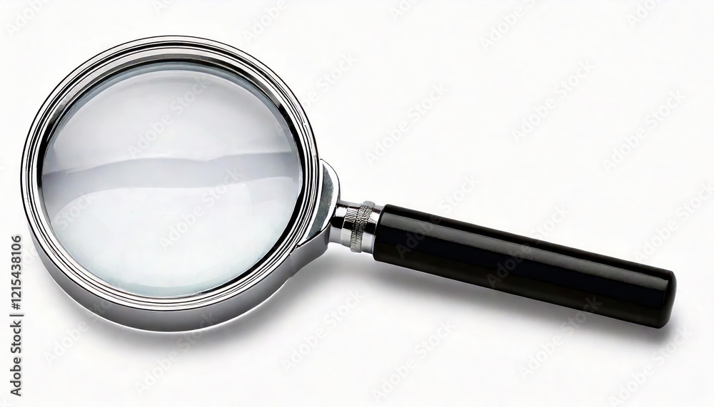 Exploring magnifying glass use in scientific research laboratory image close-up focus Exploring magnifying glass use in scientific research laboratory image close-up focus