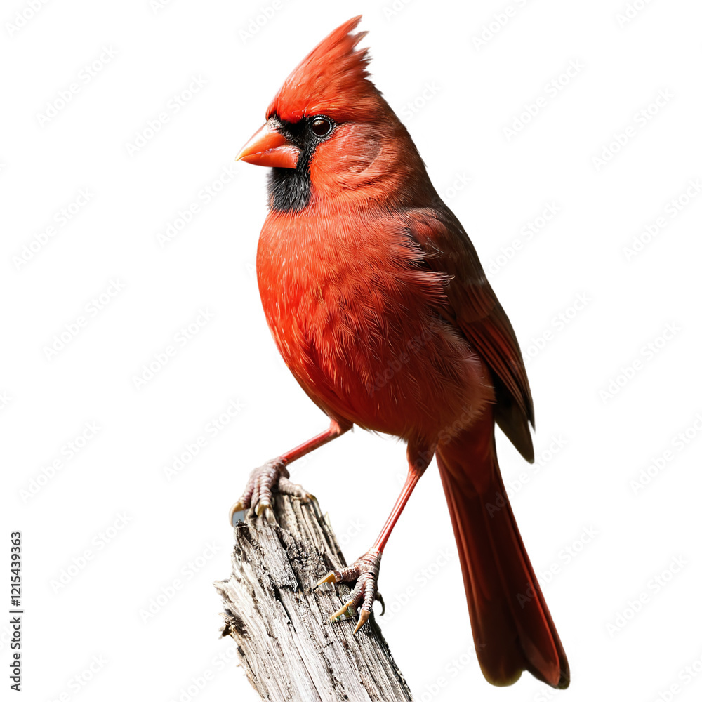 Red Cardinal bird isolated on transparent background Red Cardinal bird isolated on transparent background