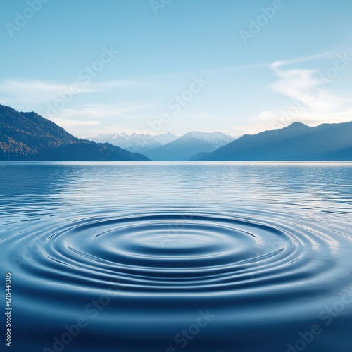 Large body of water with a small ripple in the middle