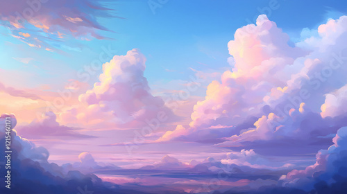 A dreamy sky filled with soft