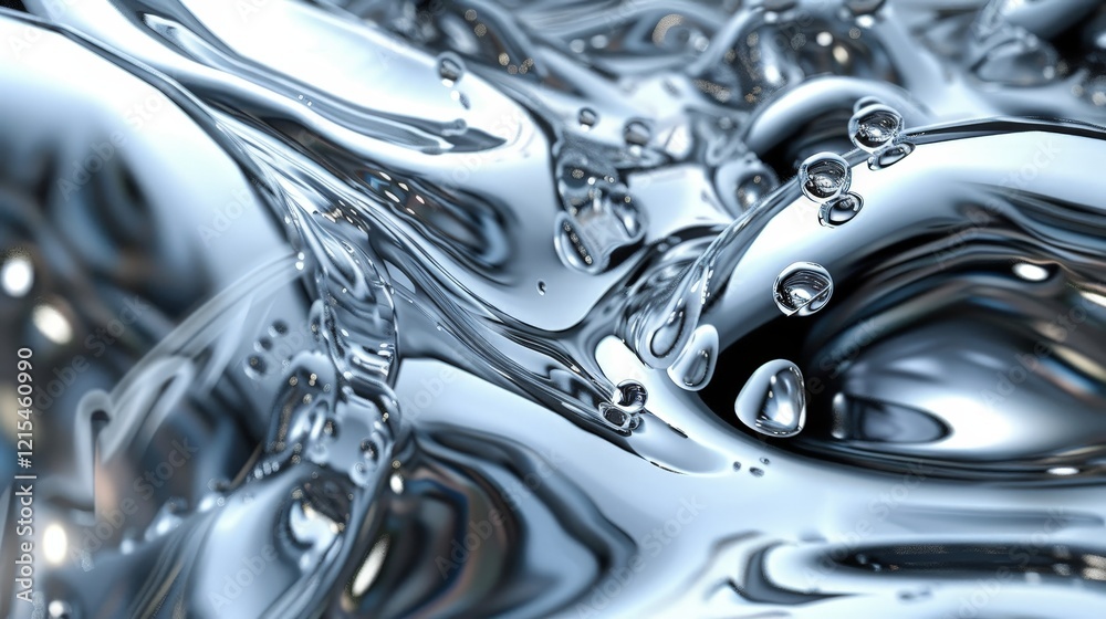 Abstract Liquid Metal Background Abstract Liquid Metal Background