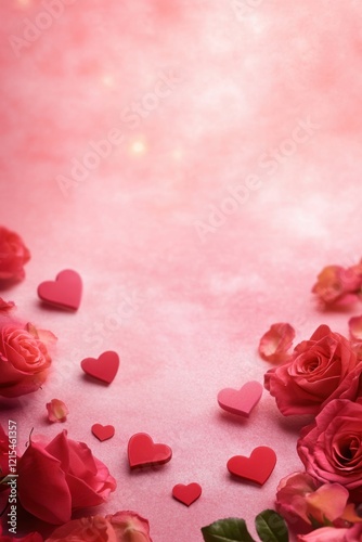 Valentine’s Day greeting card background template with heart shape
