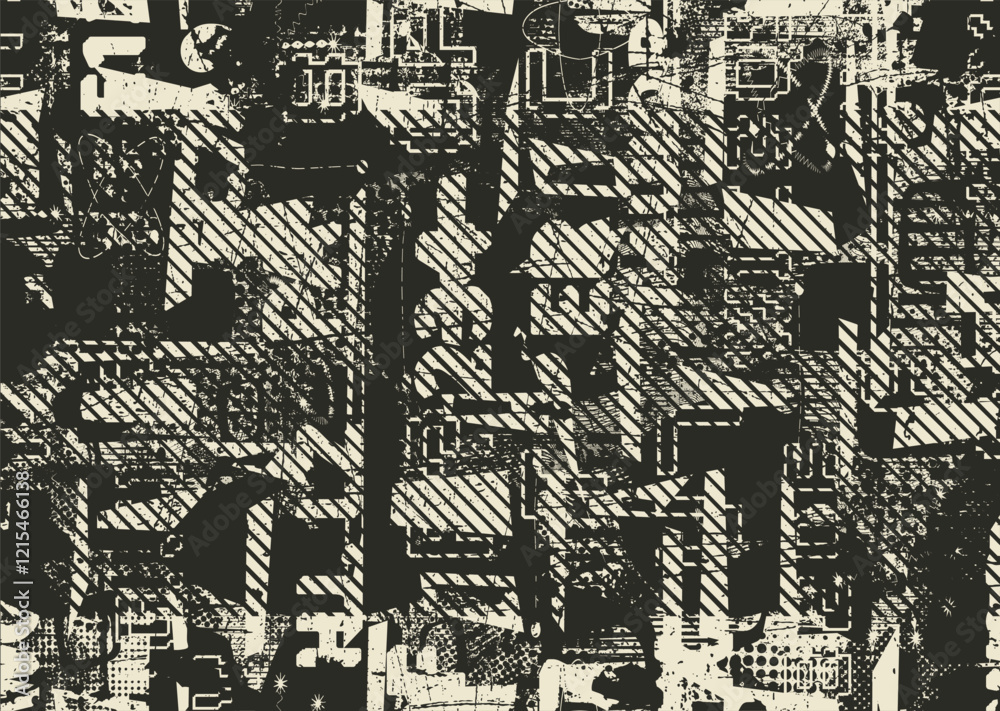 Background with glitch distorted grunge textures . grunge background texture with halftone dots, glitched shapes, textures and lines .Screen print vector background with grunge textured surface. Background with glitch distorted grunge textures . grunge background texture with halftone dots, glitched shapes, textures and lines .Screen print vector background with grunge textured surface.