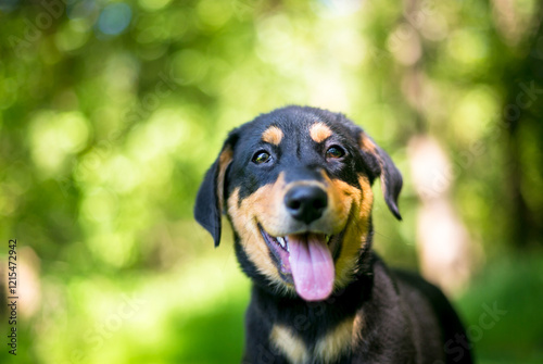 Φωτογραφία A cute young German Shepherd mixed breed puppy