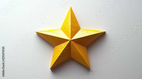 Yellow star on a white background