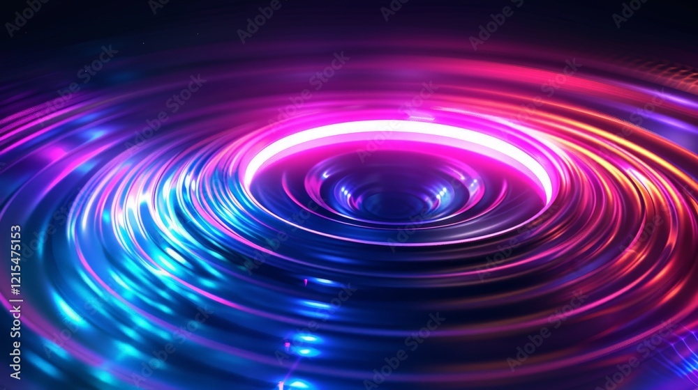 Abstract Neon Ripple Wallpaper Abstract Neon Ripple Wallpaper