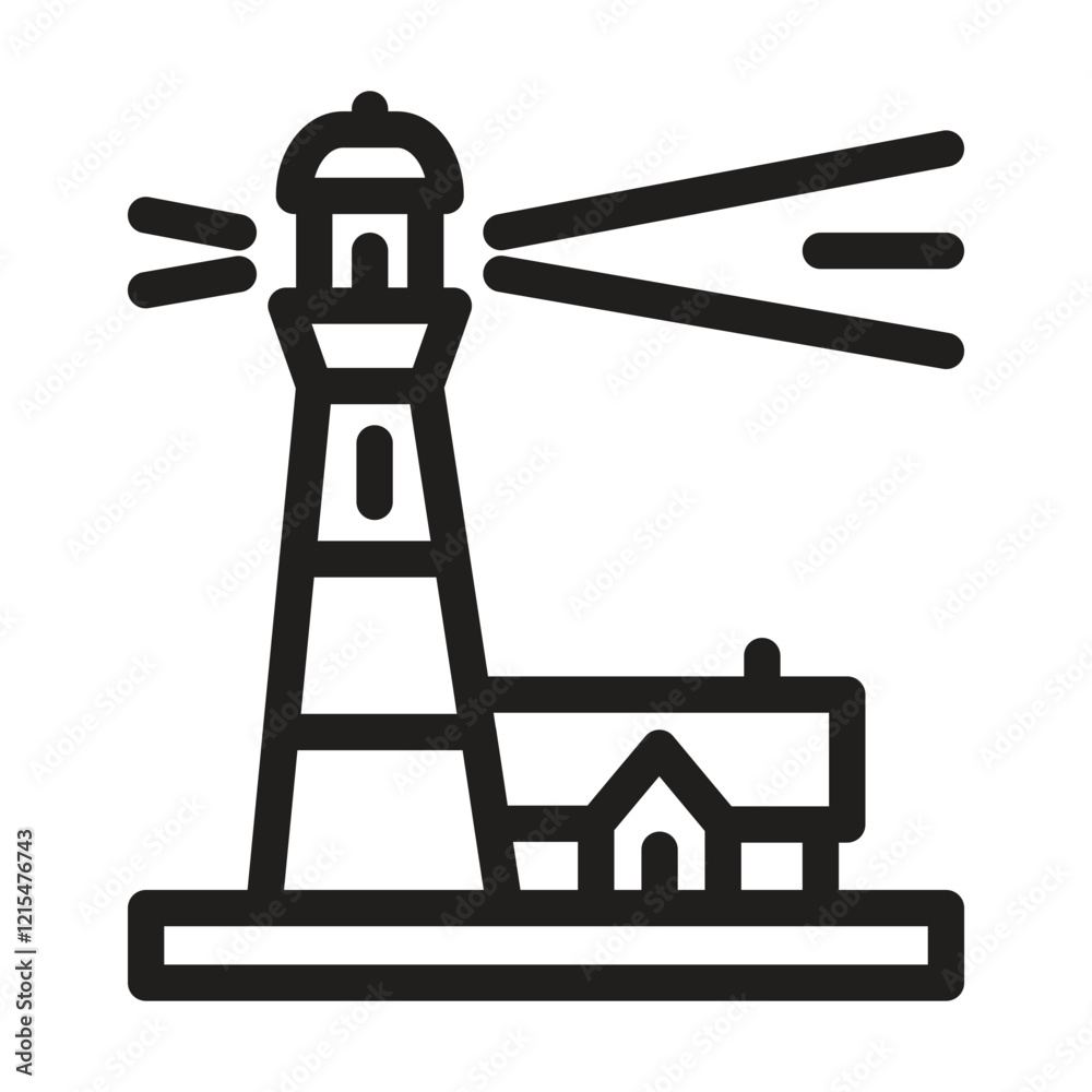 Lighthouse icon. Editable line icon. Vector illustration Lighthouse icon. Editable line icon. Vector illustration