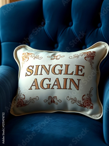 Εmbroidered pillow with the phrase 