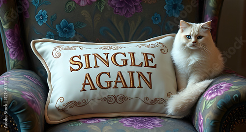 Embroidered pillow with the phrase 