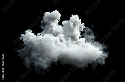 Abstract white smoke on a black background
