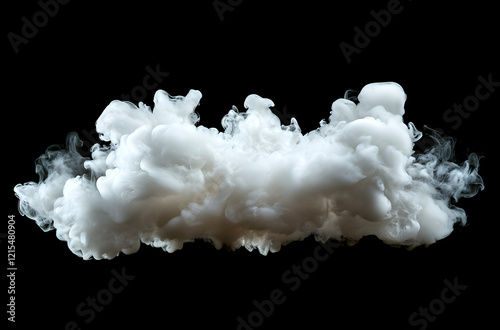 White smoke on a black background