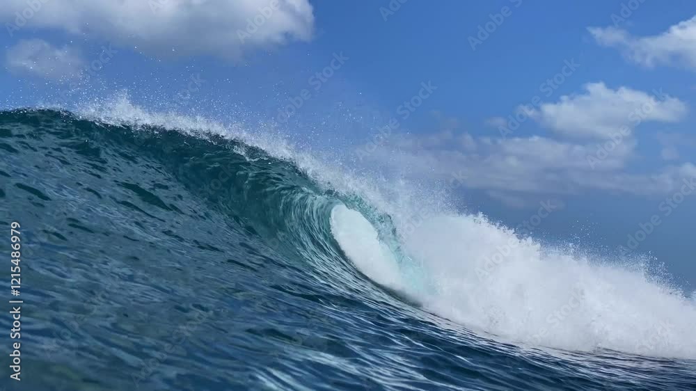 Video of powerful wave in the Indian Ocean. High quality 4k footage Video of powerful wave in the Indian Ocean. High quality 4k footage
