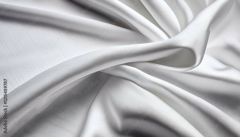 Fototapeta premium abstract white fabric texture background draped soft elegant wrinkled textile