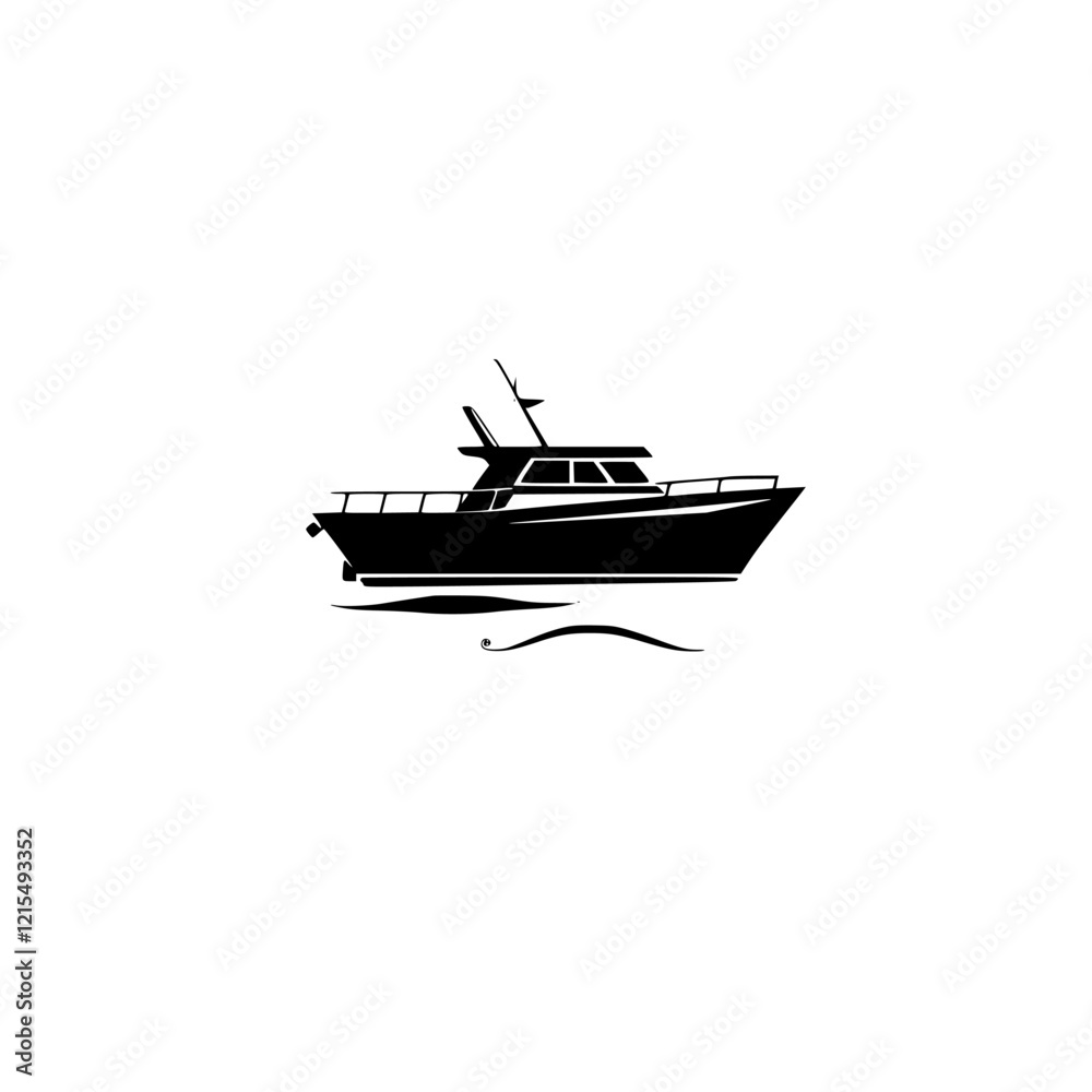 Elegant Yacht Silhouette: A Nautical Icon of Luxury and Maritime Travel. Explore the serene beauty of the ocean with this stunning vessel graphic. Elegant Yacht Silhouette: A Nautical Icon of Luxury and Maritime Travel. Explore the serene beauty of the ocean with this stunning vessel graphic.