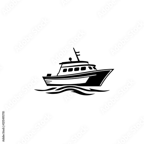 Elegant Yacht Sailing on Calm Waters: A Luxurious Cruise, Summer Vacation, and Nautical Adventure