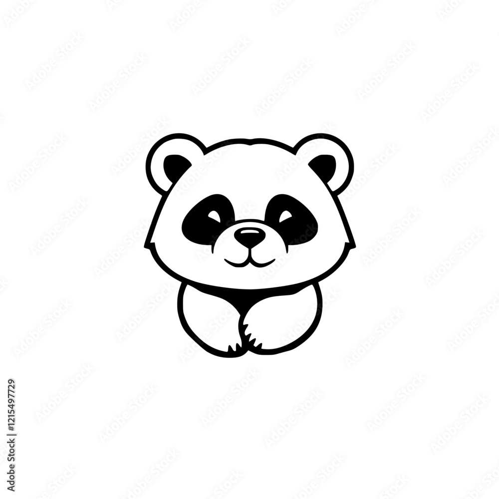 Adorable Panda Cartoon Character: A Sweet and Happy Animal Illustration Adorable Panda Cartoon Character: A Sweet and Happy Animal Illustration
