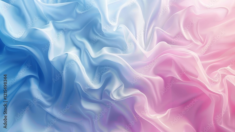 Fototapeta premium Abstract Swirl Pattern, Pastel Blue Pink Wallpaper