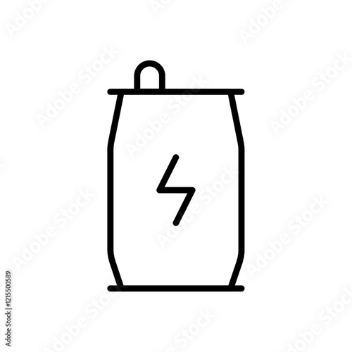 Energy drink icon Outline set in black and white color