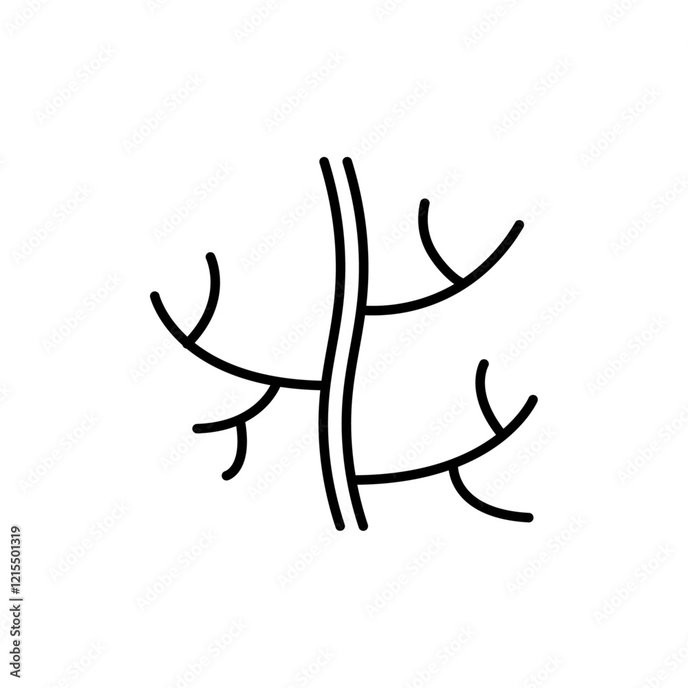 Fototapeta premium Human artery icon Outline set in black and white color