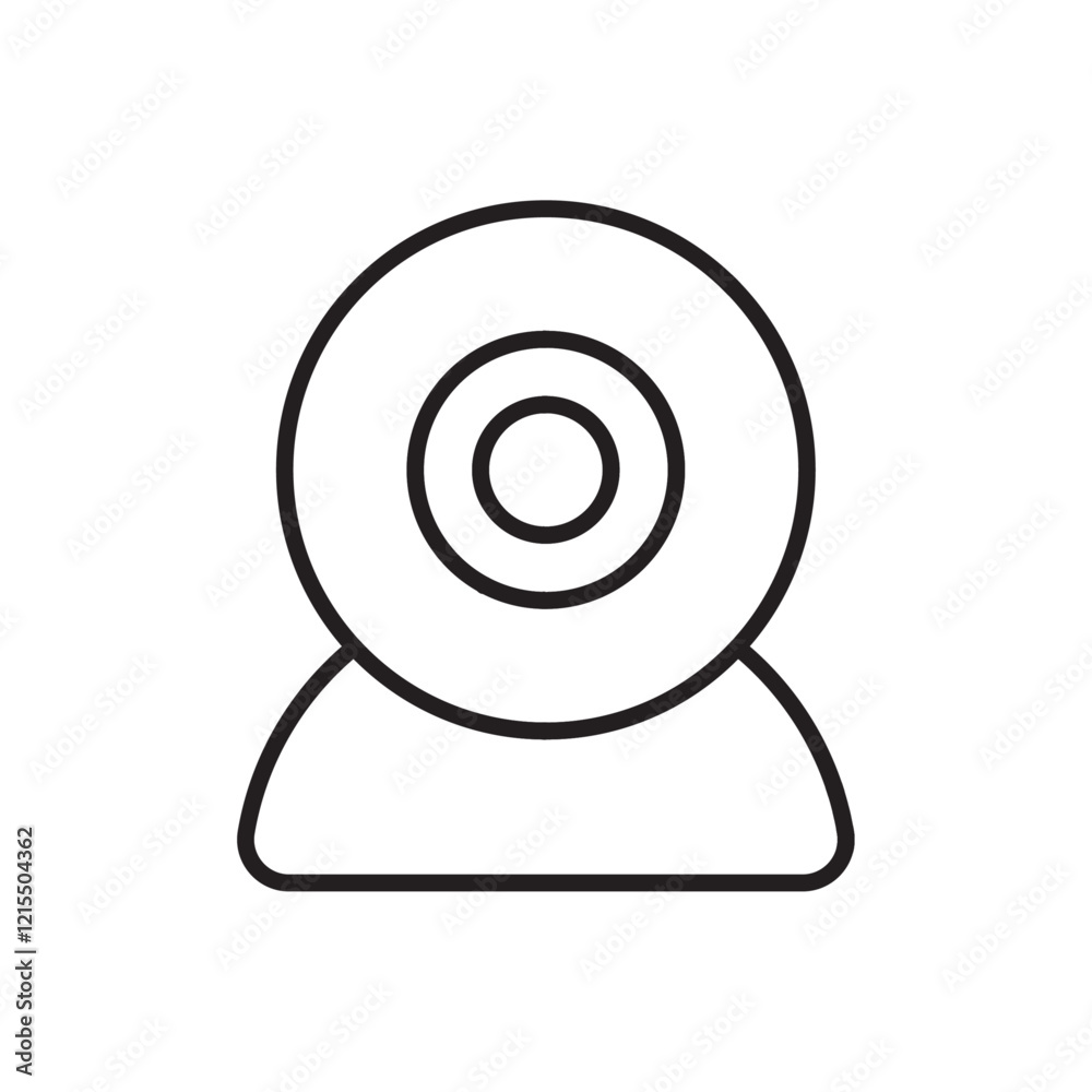 Web camera icon Outline set in black and white color Web camera icon Outline set in black and white color
