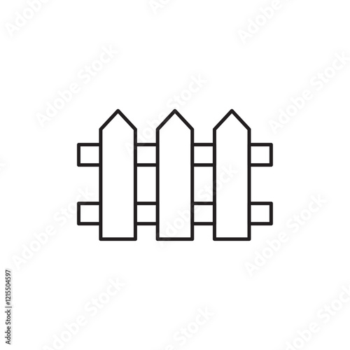 Yard icon Outline set in black and white color