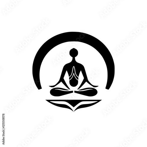 Find Your Inner Peace: A Serene Meditation and Yoga Artwork. Embrace Tranquility and Mindfulness with this symbolic image. Perfect for relaxation and spiritual growth.
