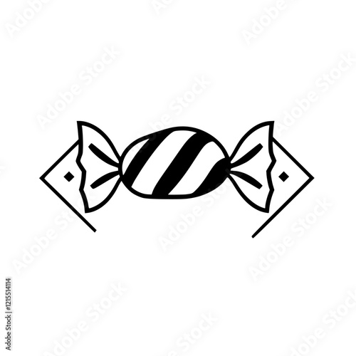 Striped Candy in Wrapper: A Delicious Sweet Treat - Perfect for a Sugary Snack