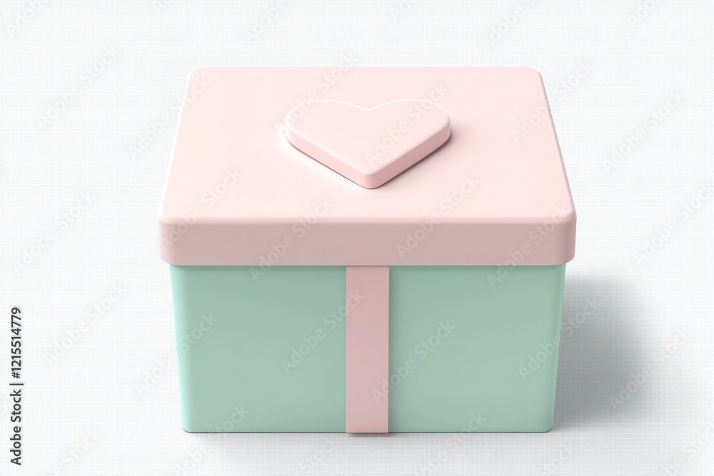 Obraz premium Simple gift box as a PNG cutout, isolated on a transparent background. The gift box , with clean edges