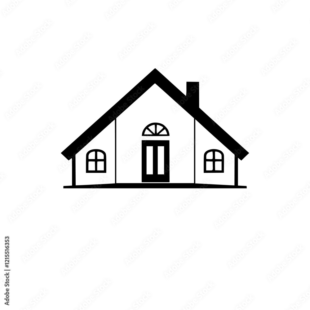 Simple House Icon: Minimalist Black and White Home Design Illustration. Perfect for Real Estate, Architecture, and Home-related projects. Simple House Icon: Minimalist Black and White Home Design Illustration. Perfect for Real Estate, Architecture, and Home-related projects.
