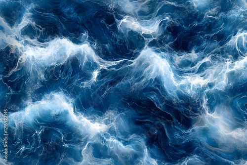 Vivid Ocean Waves Abstract Background