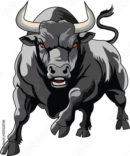 Furious bull