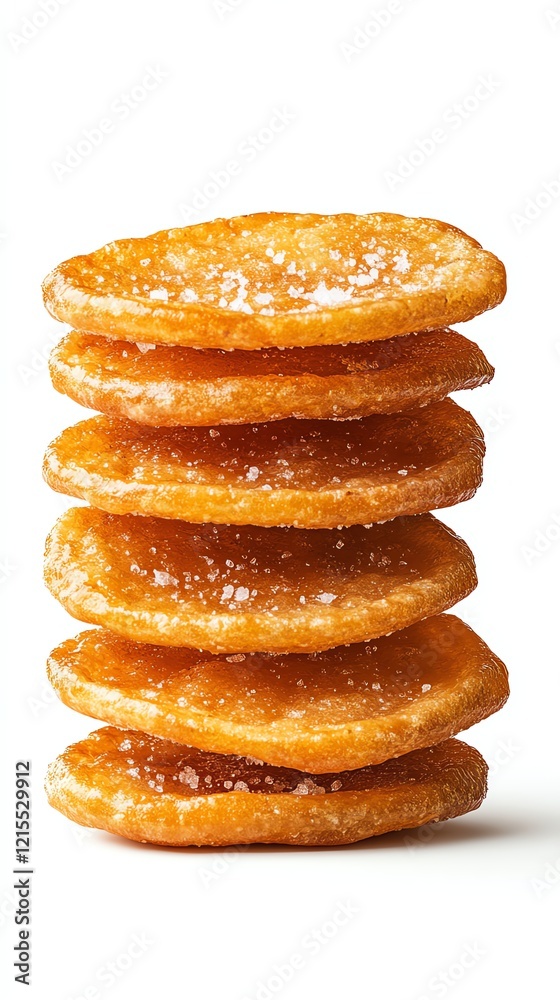 Isolate for advertising Stack of sweet, glazed sugar snacks.